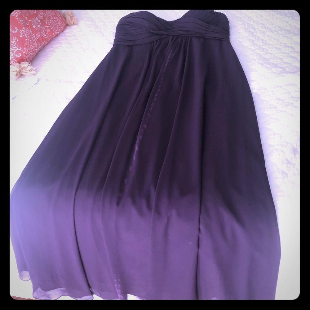 Plum bridesmaid or prom gown by Bill Levkoff